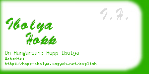 ibolya hopp business card